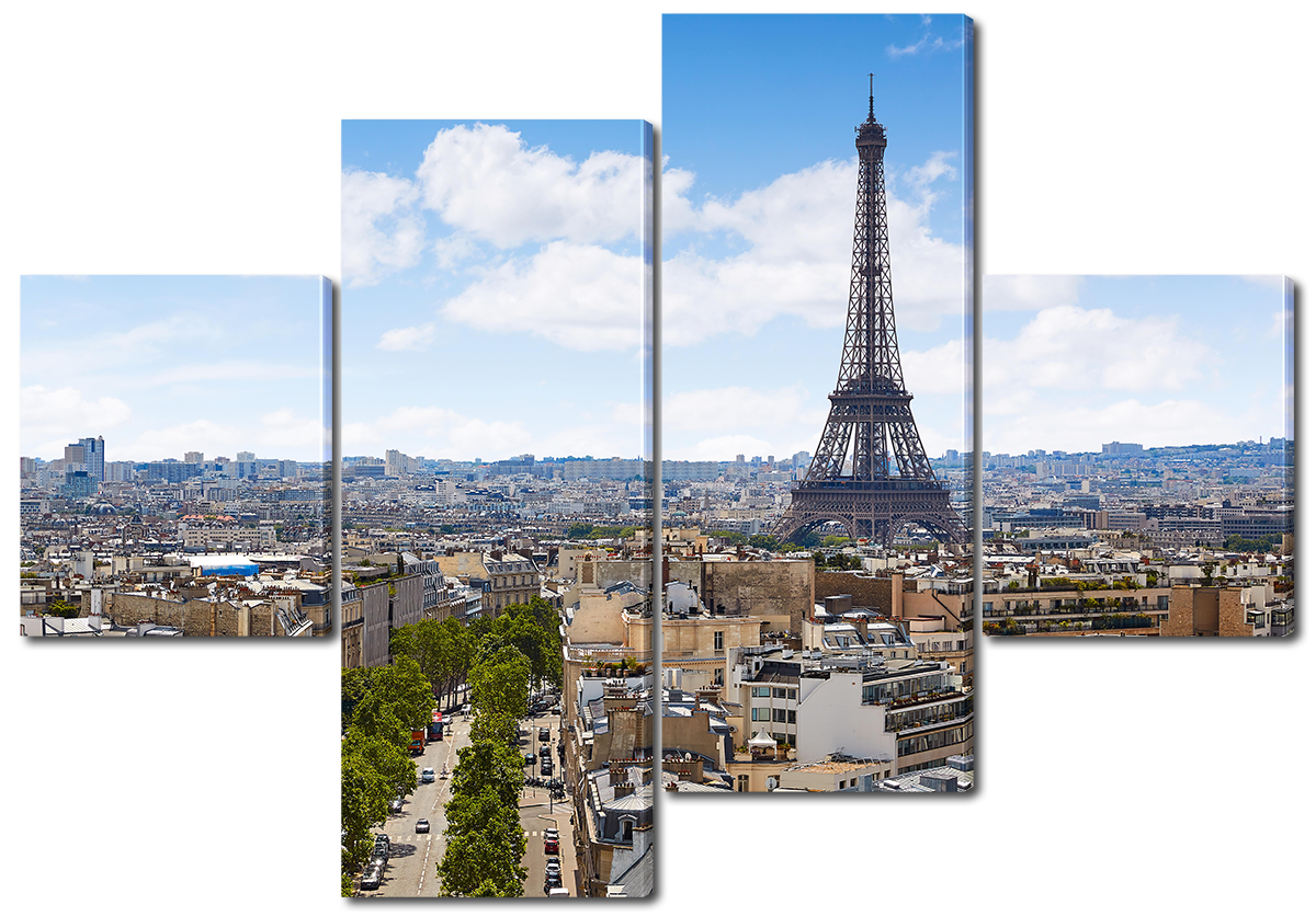 

Модульная картина Interno Эко кожа Башня в Париже, Франция 146х100см