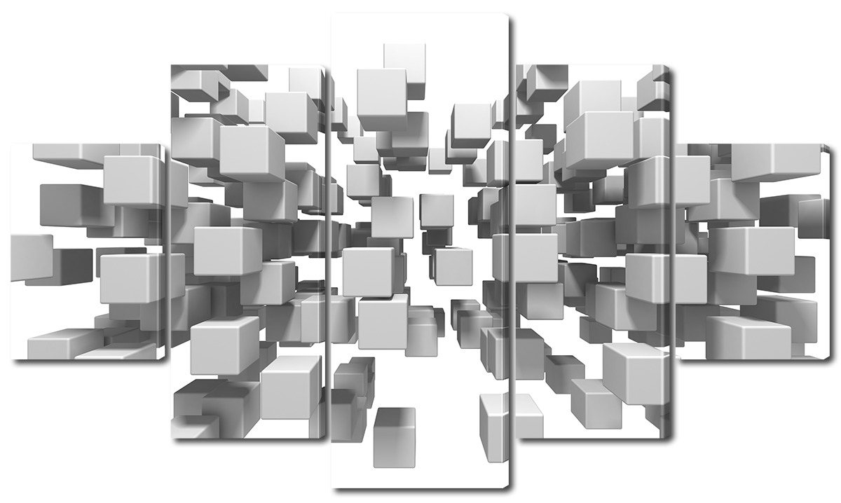 

Модульная картина Interno Холст Фигуры в невесомости 158х90см