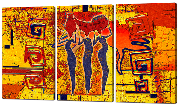 

Модульная картина Interno Холст Девушки Африки 164x93см