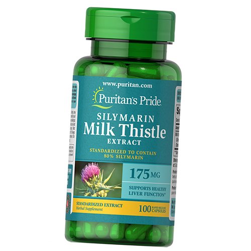 

Расторопша, Silymarin Milk Thistle Standardized 175, Puritan's Pride 100капс (71367049)