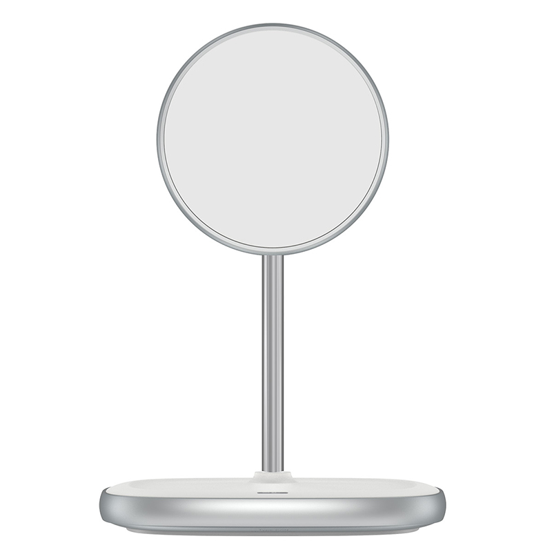 

Беспроводная зарядка Qi Baseus Swan Magnetic Desktop Bracket Wireless Charger (suit for Iphone 12) |15W| (WXSW-02) White