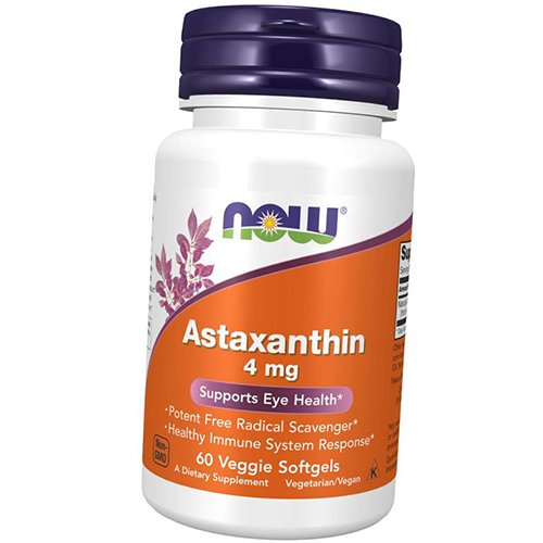

Антиоксидант Now Foods Astaxanthin 4 Veggie 60вег.гелкапс (70128037)