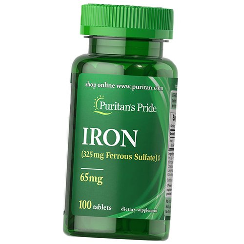 

Сульфат Железа, Iron Ferrous Sulfate 65, Puritan's Pride 100таб (36367214)