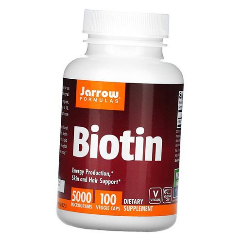 

Биотин, Biotin 5000, Jarrow Formulas 100вегкапс (36345064)