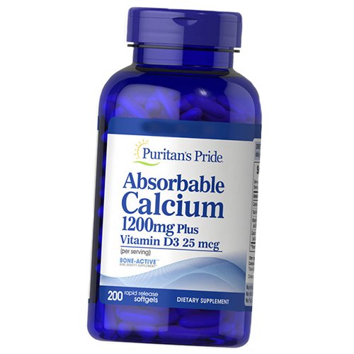 

Puritan's Pride Absorbable Calcium with Vitamin D3 200гелкапс (36367117)