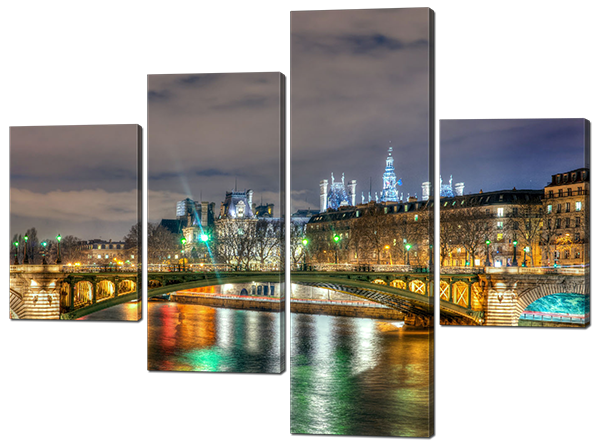

Модульная картина Interno Холст Красивые огни города 166x125см