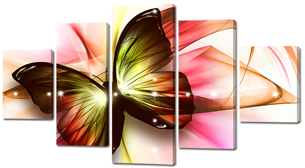 

Модульная картина Interno Эко кожа Бабочка 142х80см (А780L)