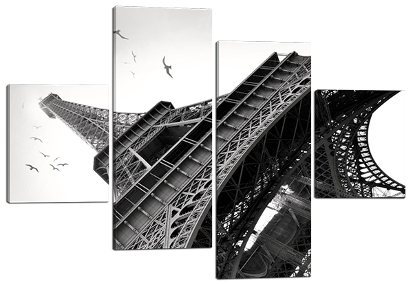 

Модульная картина Interno Холст Эйфелева башня 166x114см