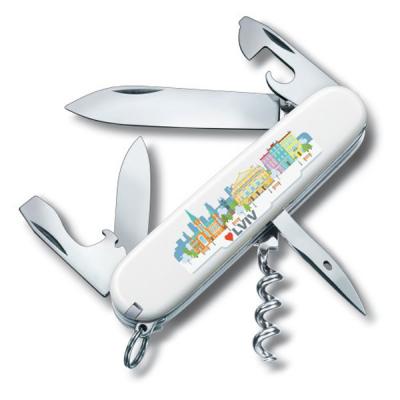 

Мультитул Victorinox Swiss Army Spartan белый с логотипом "Львов" (1.3603.7R2 LVIV)