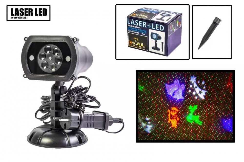 

Новогодний уличный лазерный проектор 4 цвета X-Laser XX-MIX-1005