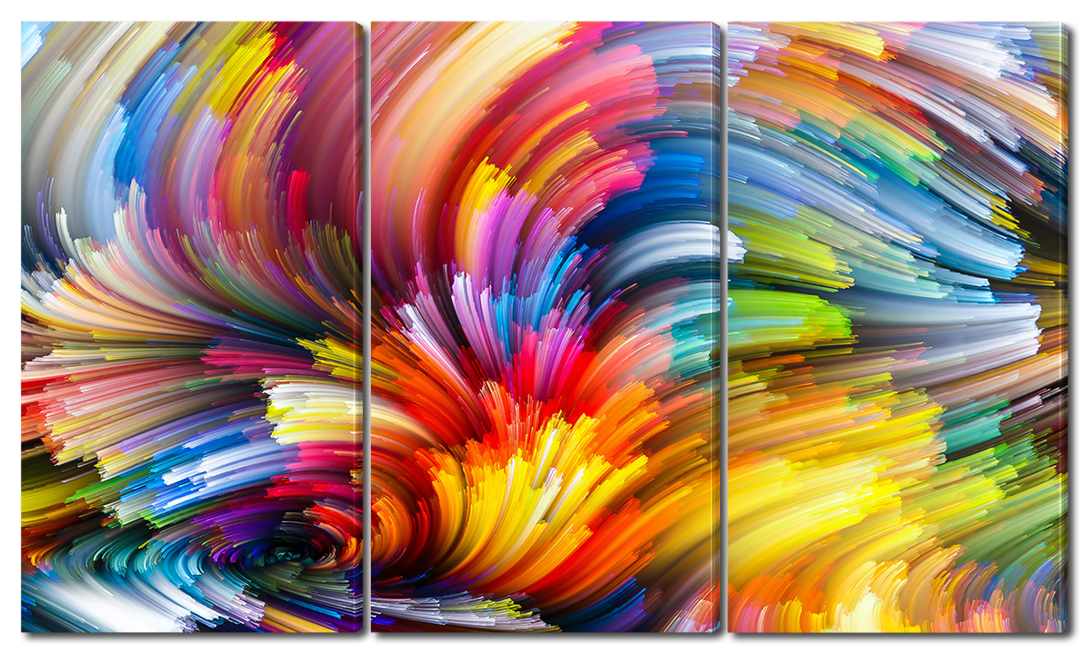 

Модульная картина Interno Холст Яркая абстракция 144x82см