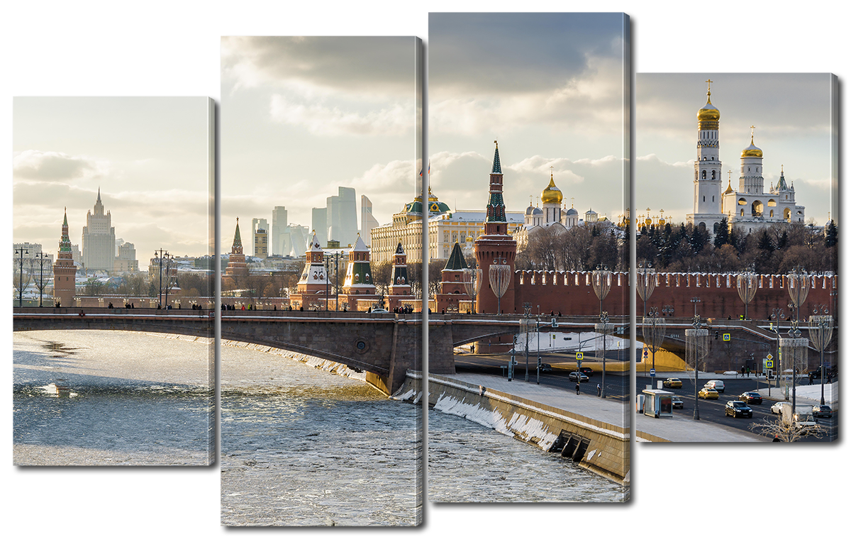 

Модульная картина Interno Эко кожа Вид на Кремль 140x89см