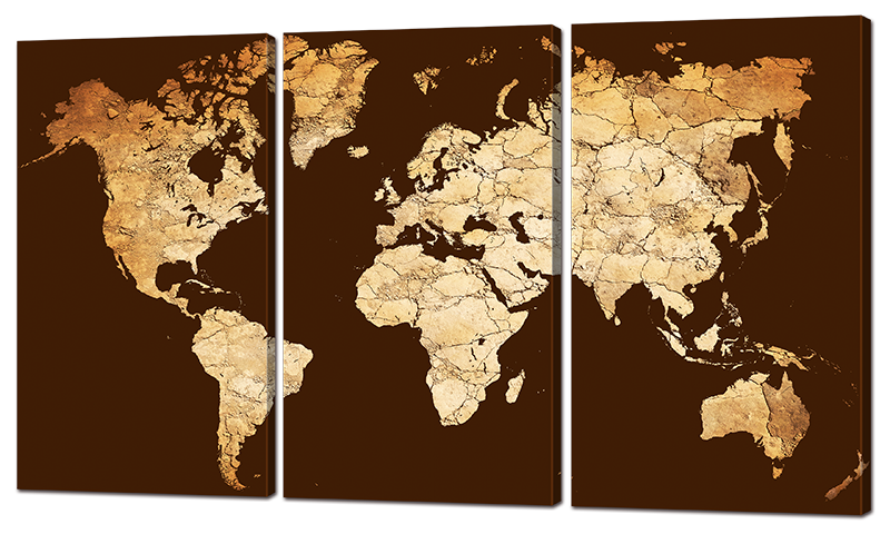 

Модульная картина Interno Холст Карта континентов 84х47см