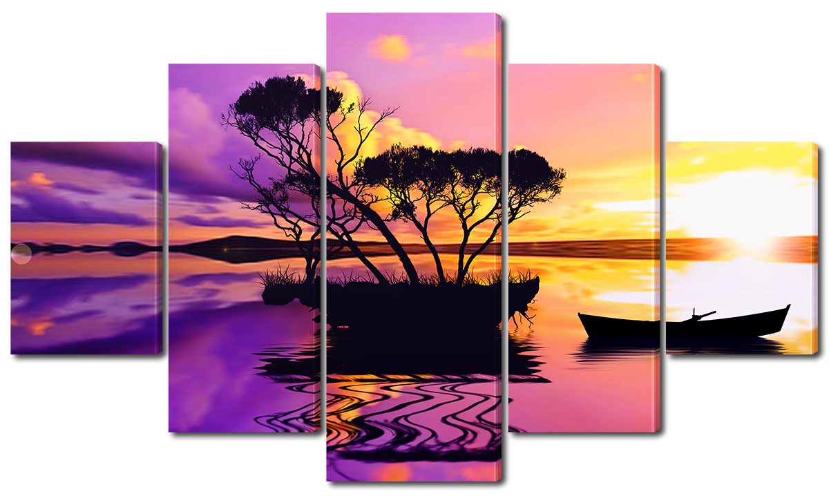 

Модульная картина Interno Холст Островок на озере 108х60см