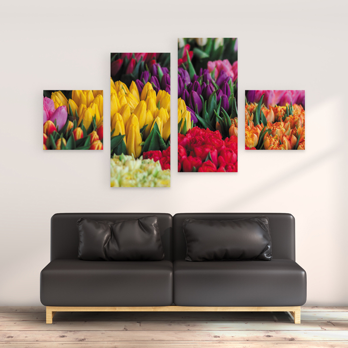 

Модульная картина GUS "Цветы, Тюльпаны #70" 175x100 см (XC055 - Модульные картины)