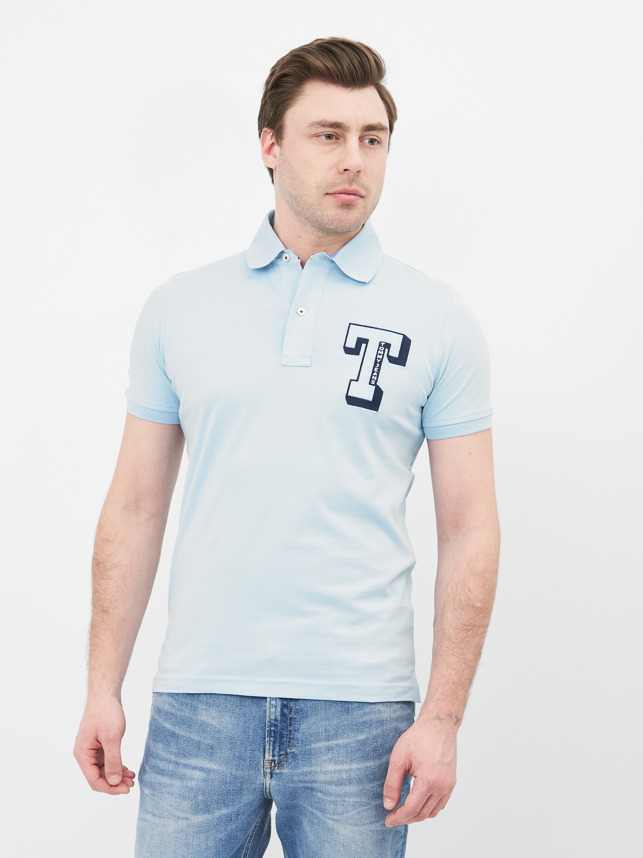 

Поло Tommy Jeans 10675.6  (50) Голубое, Поло Tommy Jeans 10675.6 XL (50) Голубое