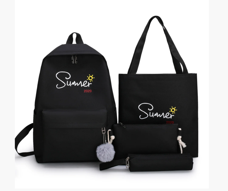 

Рюкзак женский городской молодежный Комплект Sugebag Черный (122G)