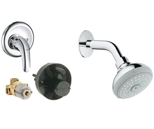 

Душевая система скрытого типа с верхним душем GROHE хром EUROECO 26000004