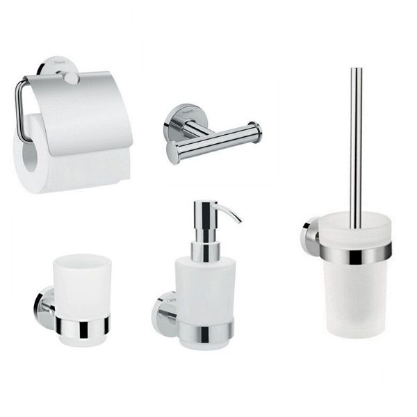 

Набор аксессуаров для ванной HANSGROHE хром LOGIS 41723111