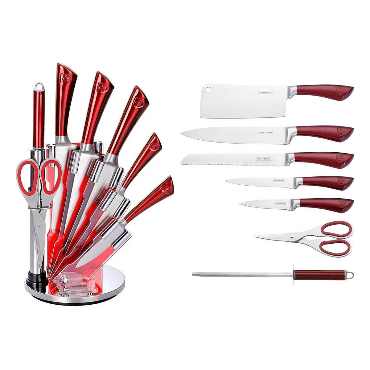 

Набор ножей Royalty Line на подставке 8 предметов RL-KSS804