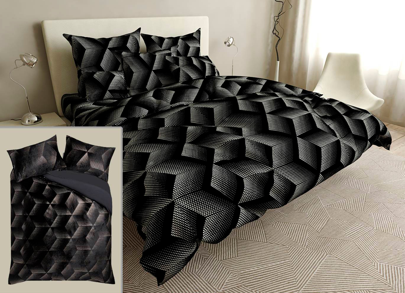 

Пододеяльник MirSon Бязь Premium 17-0440 Dark metropolis 175 x 210 см