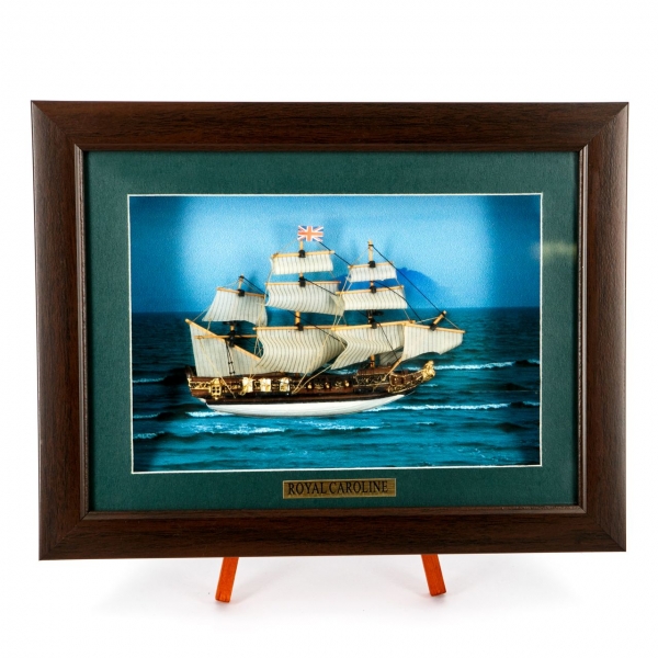 

Картина модель корабля парусник Royal Caroline F03