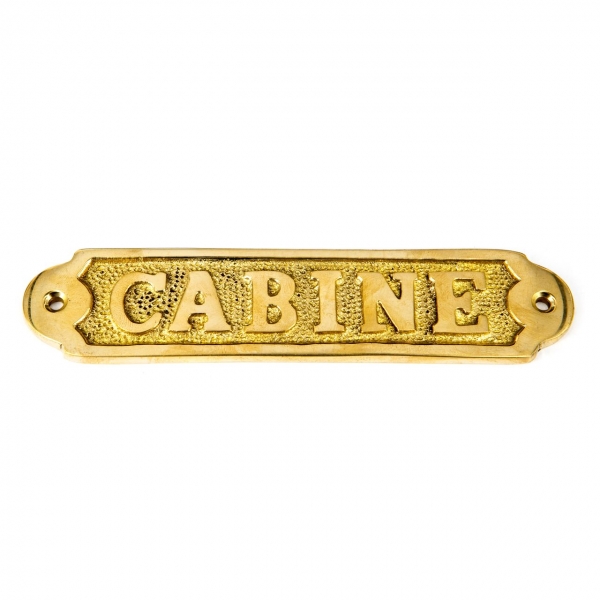 

Табличка латунная на дверь каюты Cabine в морском стиле 4552 Two Captains