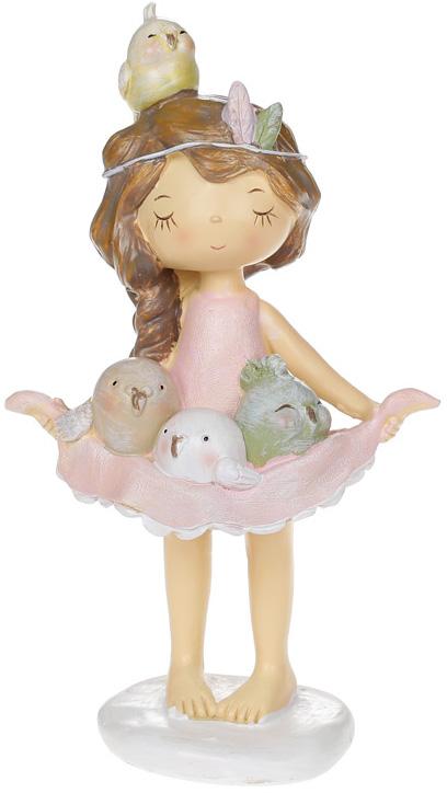 

Декоративная статуэтка Girl with a bird 11.5х7.5х20см Bona DP85103