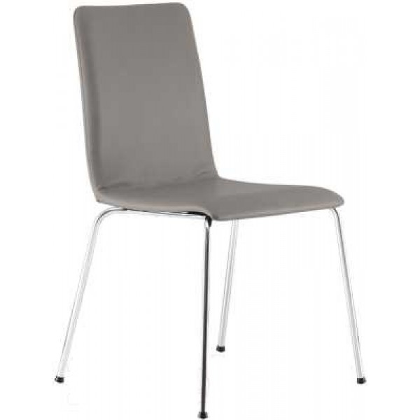 

Стул для кухни, кафе, бара SOFI chrome комплект 4 шт. каркас - металл, обивка - экокожа ECO 70 Новый Стиль серый