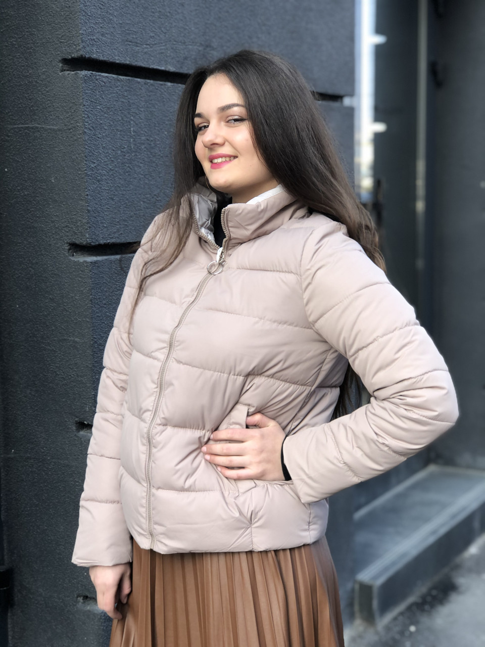 

Куртка женская дутая весенняя M Memelaa KUD-2133-беж-M