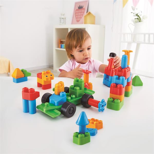 

Конструктор Hape PolyM Город 50 эл.