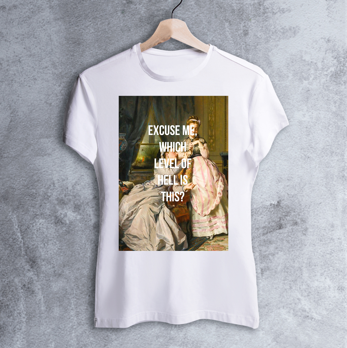 

Футболка Dali's Mustache clothes с принтом Сёстры. Шарль Бутибон Женская Белая XL