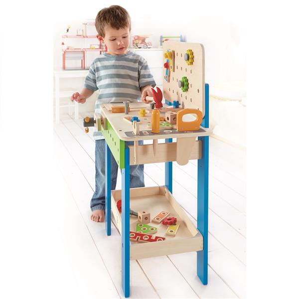 

Детский станок с инструментами Hape Junior Inventor Верстак мастера (E3000)
