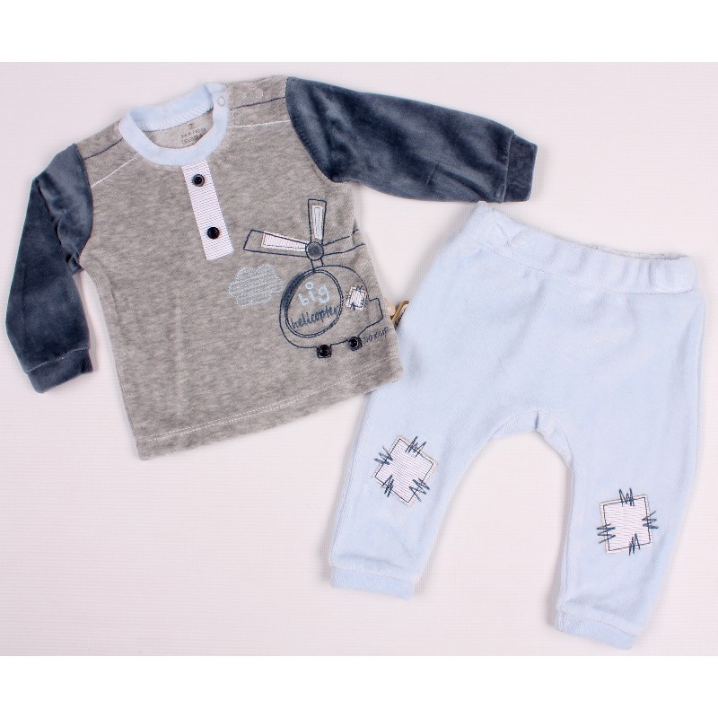 

Футболка с длинным рукавом + Повзуни для мальчика BIBABY 59384 62 см индиго (483348)
