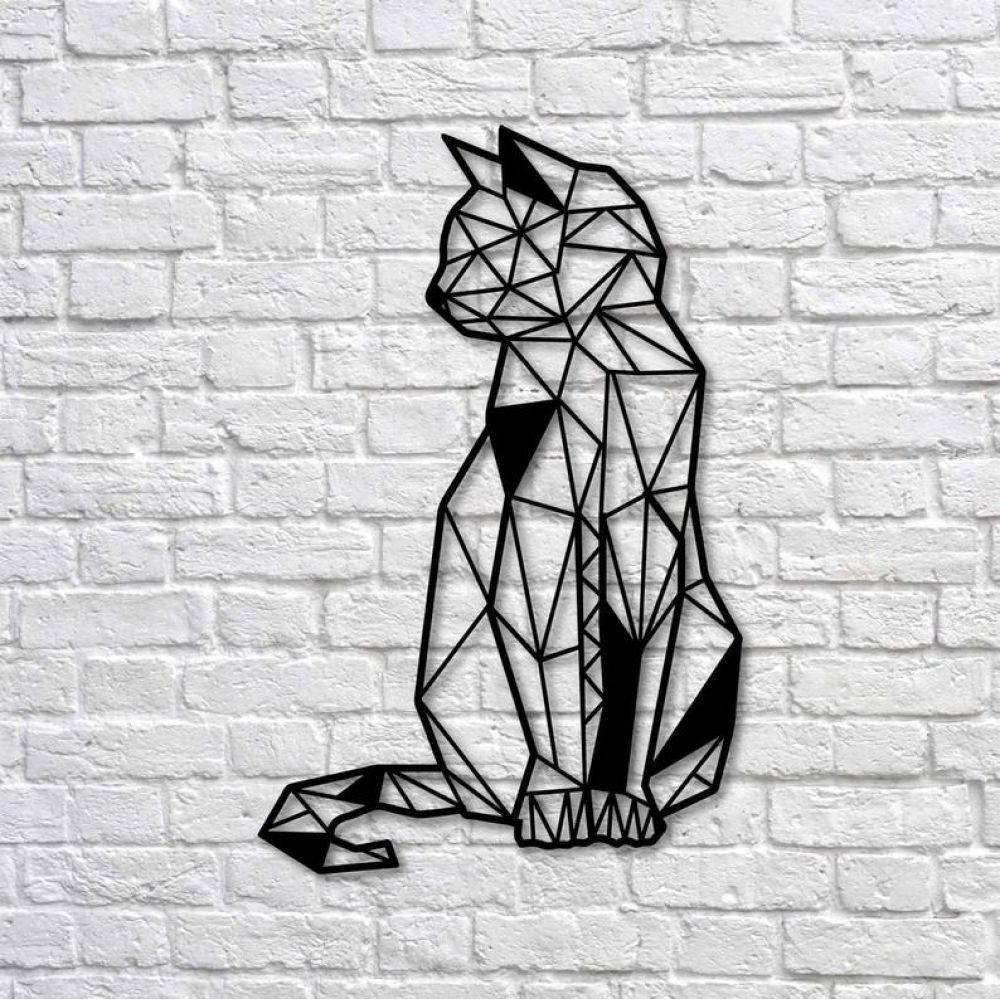 

Объемная картина-панно из дерева на стену 50х77 см IdeaClock Cat look