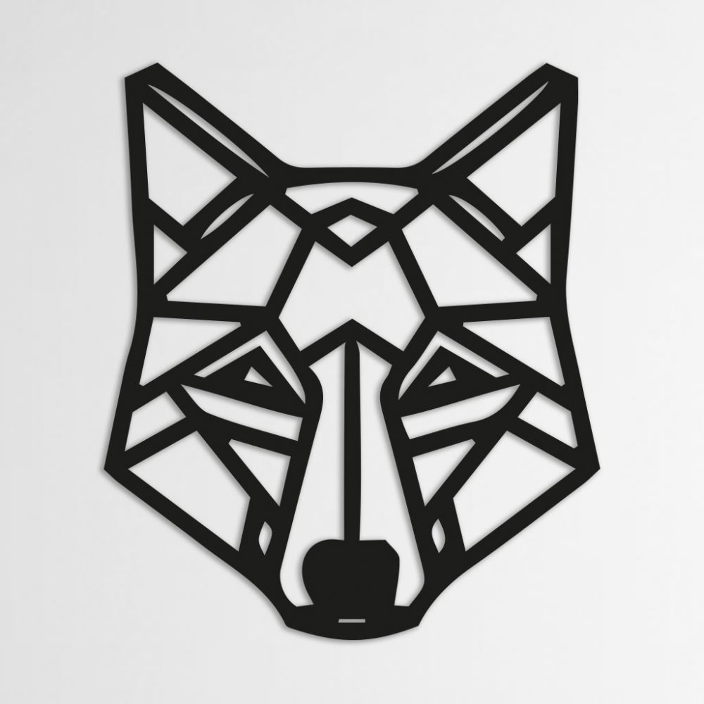 

Объемная картина-панно из дерева на стену 80х93 см IdeaClock Wolf face