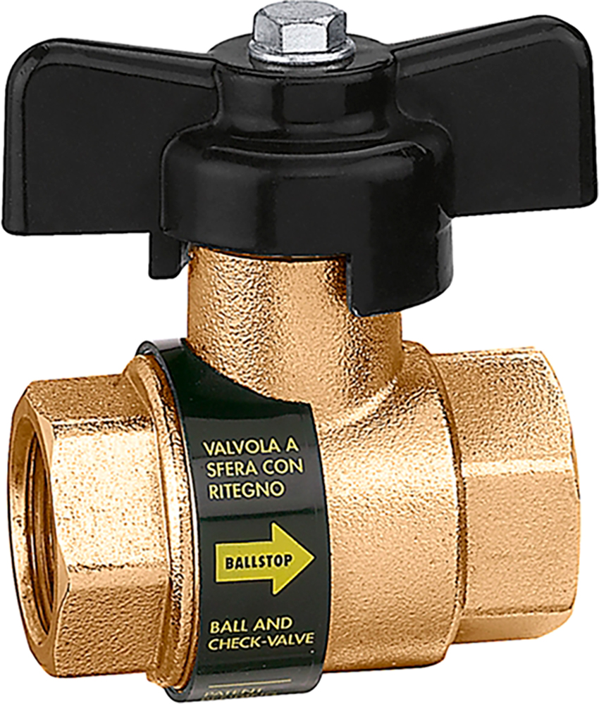 

Кран шаровой CALEFFI BALLSTOP с обратным клапаном 1/2" 16 bar (323040)