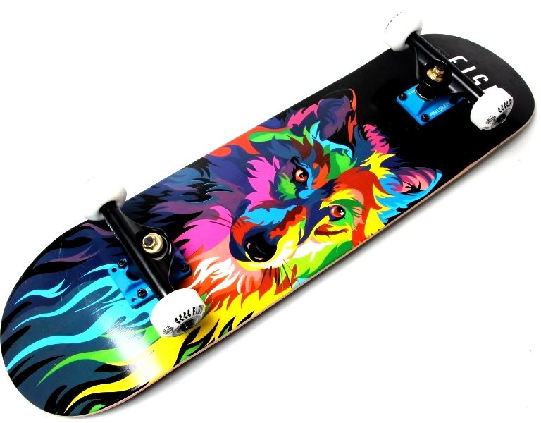 

СкейтБорд деревянный от Fish Skateboard wolf