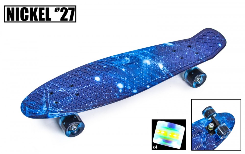 

Скейт Penny Board Nickel 27" "Spice" Светящиеся колеса.