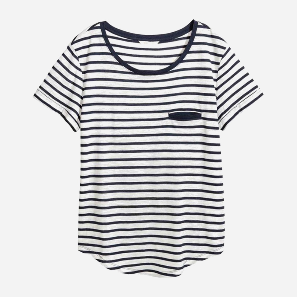

Футболка H&M 0492221_карм.пол_01 S Белая