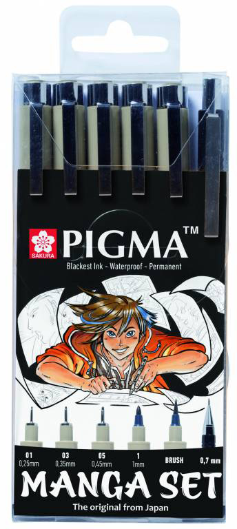 

Набор линеров для манга Sakura Manga Pigma Tool Set 6 шт (8712079397609)