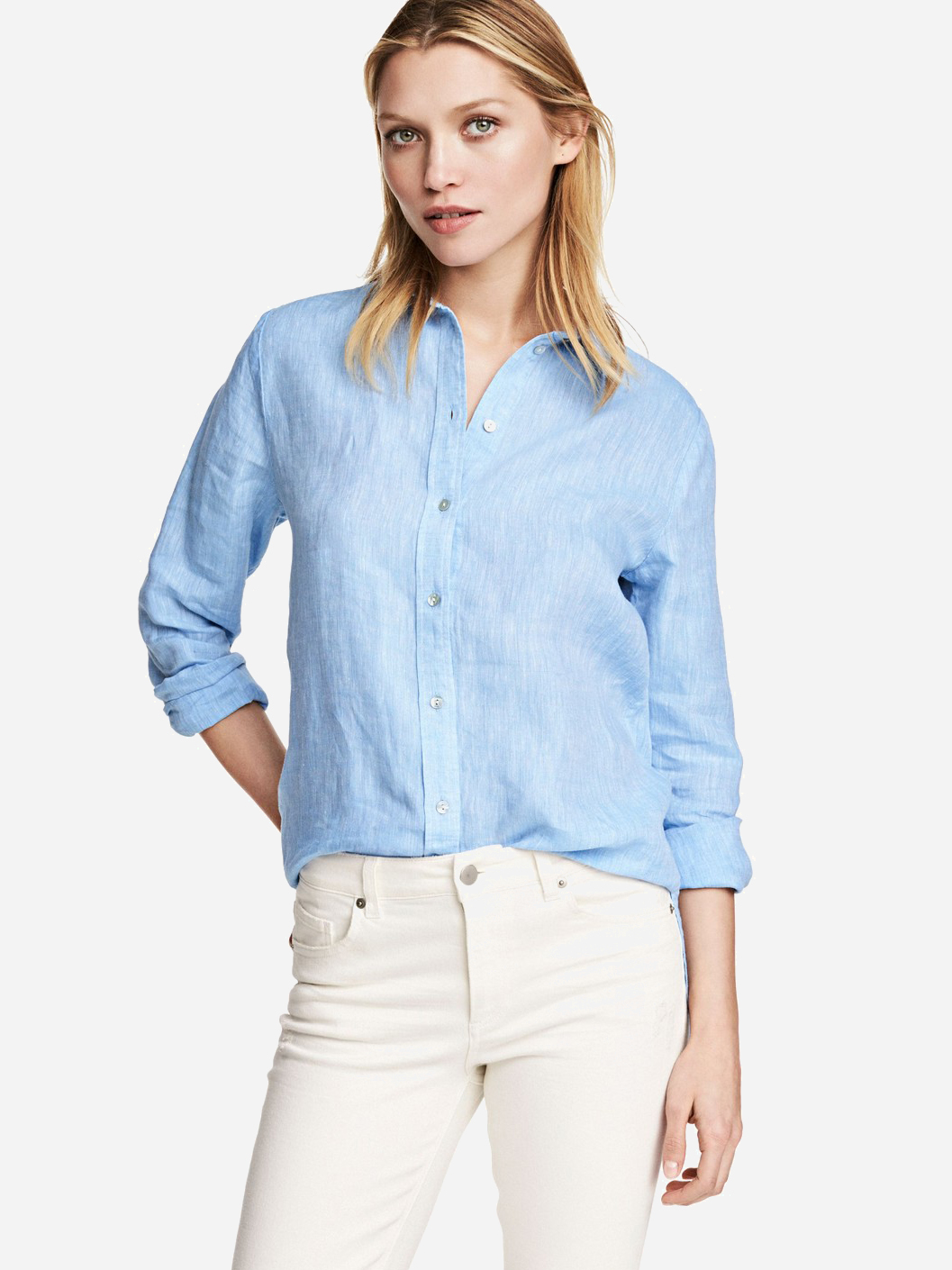 

Рубашка H&M 0492692_голуб 32 Голубая