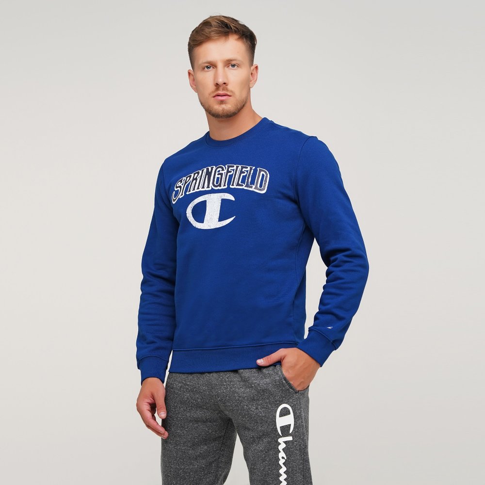 

Мужской свитшот Champion Crewneck Sweatshirt Синий 45 (cha214829-DLE)
