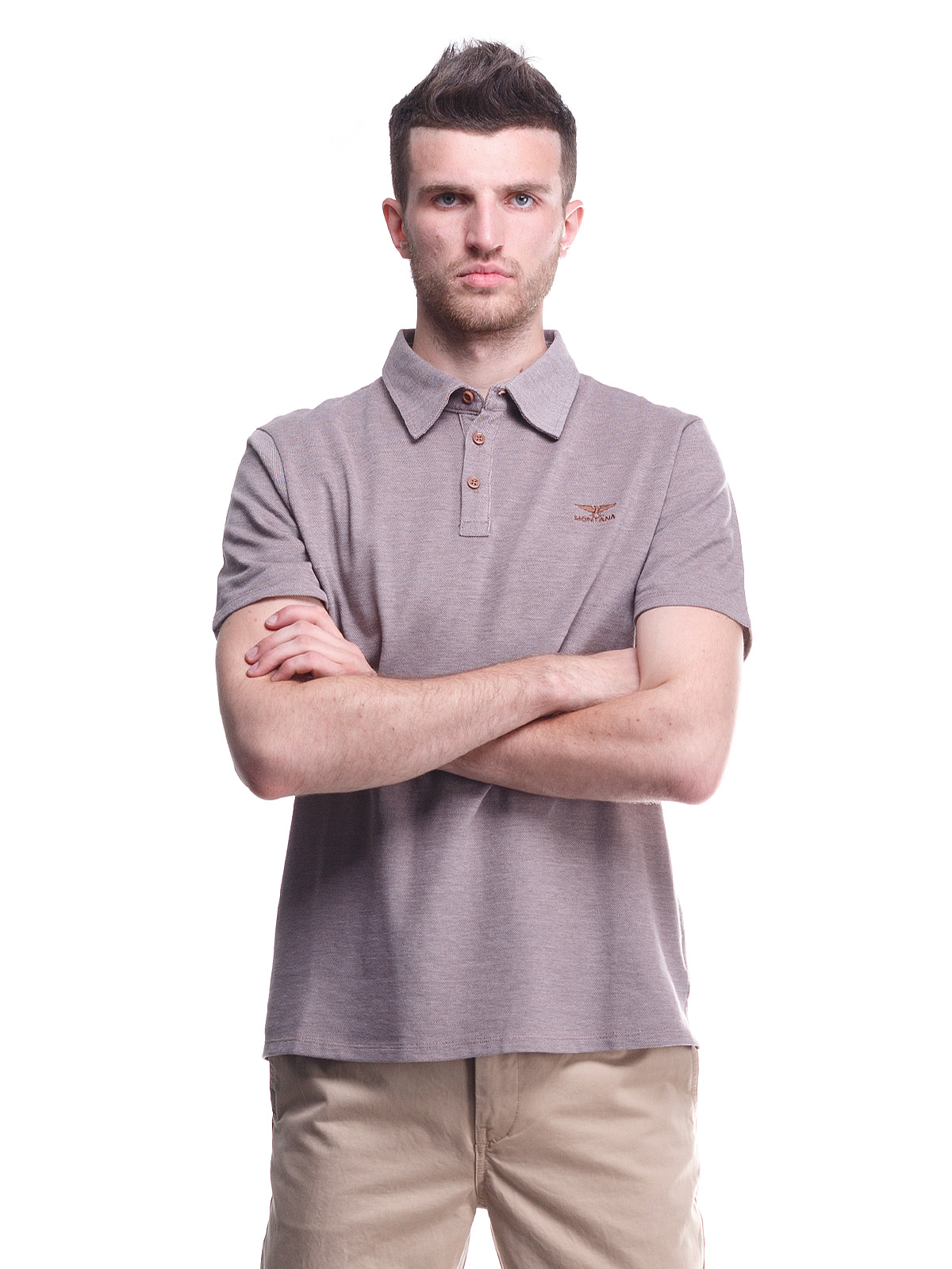 

Поло Montana S Коричневое 21170 Brown/White Pique