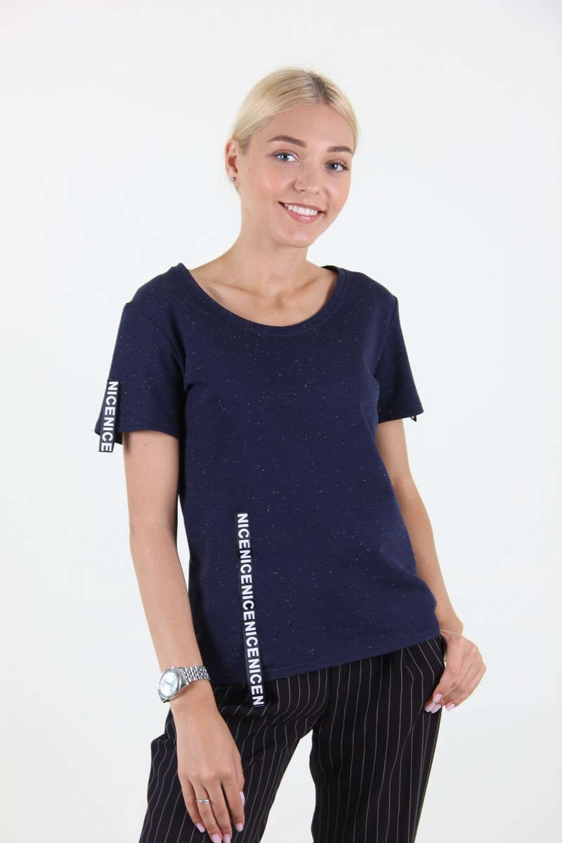 

Футболка женская MissFashion 7051 (Синий, Футболка женская MissFashion 7051 (Синий 46)