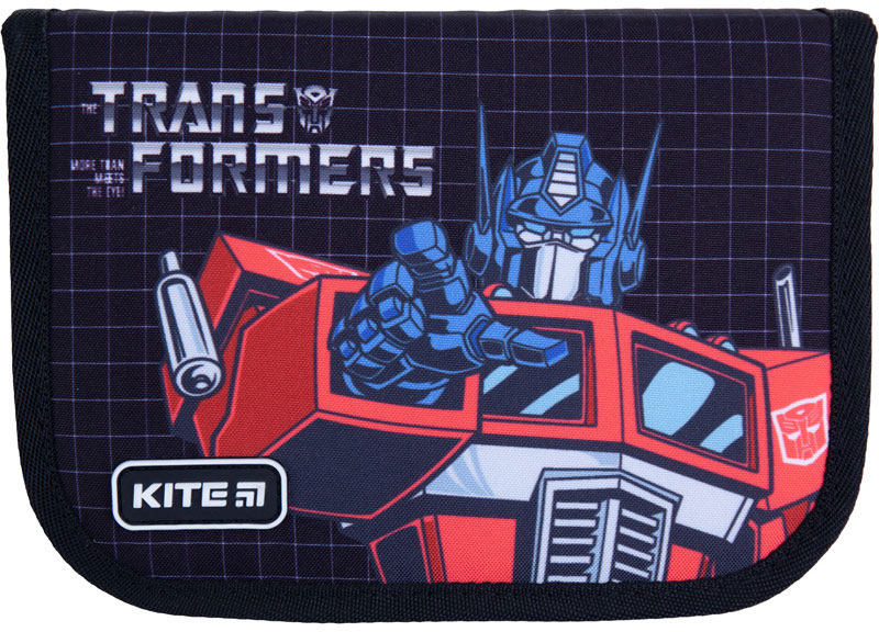 

Пенал с наполнением Kite Education Transformers 1 отделение 2 отворота Черный (TF21-622H)