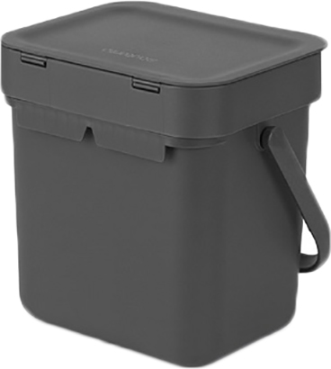

Ведро мусорное Brabantia SORT&GO 3 л Серое