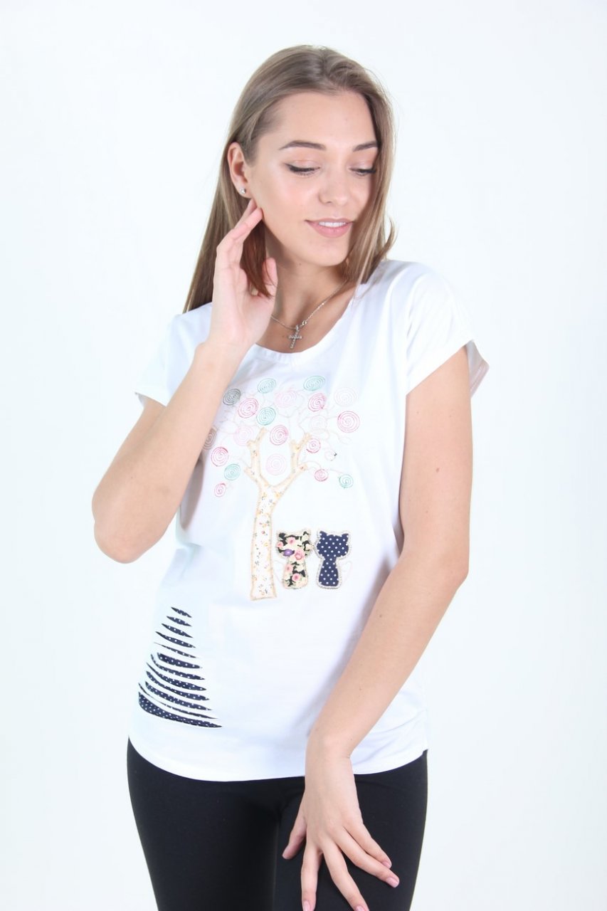 

Футболка женская LadiesFashion 5008 с принтом (Белый, Футболка женская LadiesFashion 5008 с принтом (Белый M/L)