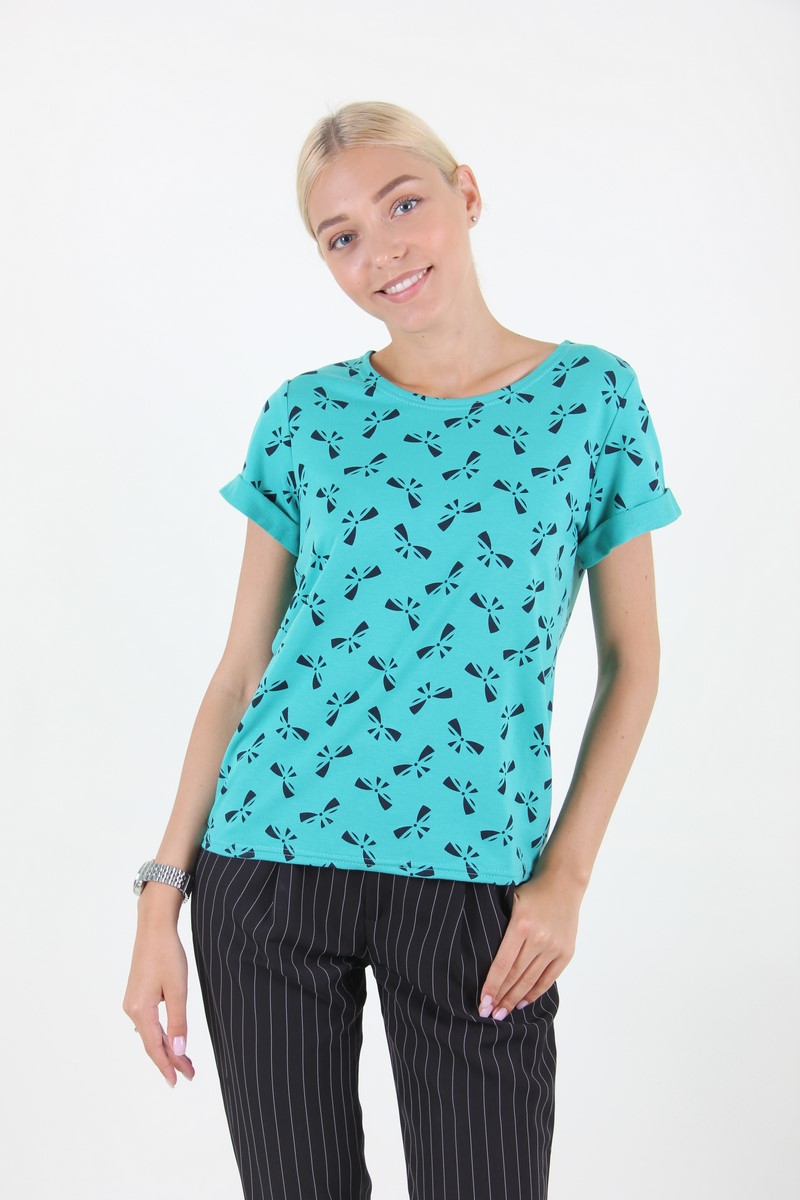 

Футболка женская MissFashion 3023 (Бирюзовый, Футболка женская MissFashion 3023 (Бирюзовый 50)