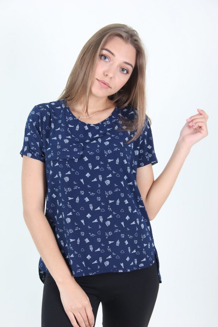 

Блузка MissFashion 3022 (Синий, Блузка MissFashion 3022 (Синий 44)